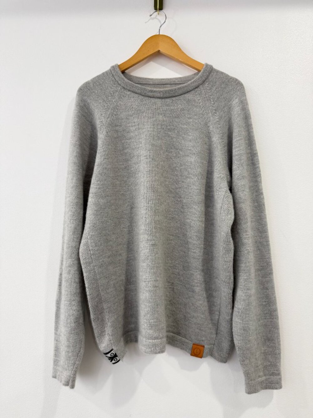PAKA Unisex XL Gray Hand Made Royal Alpaca Pullover Sweater Soft